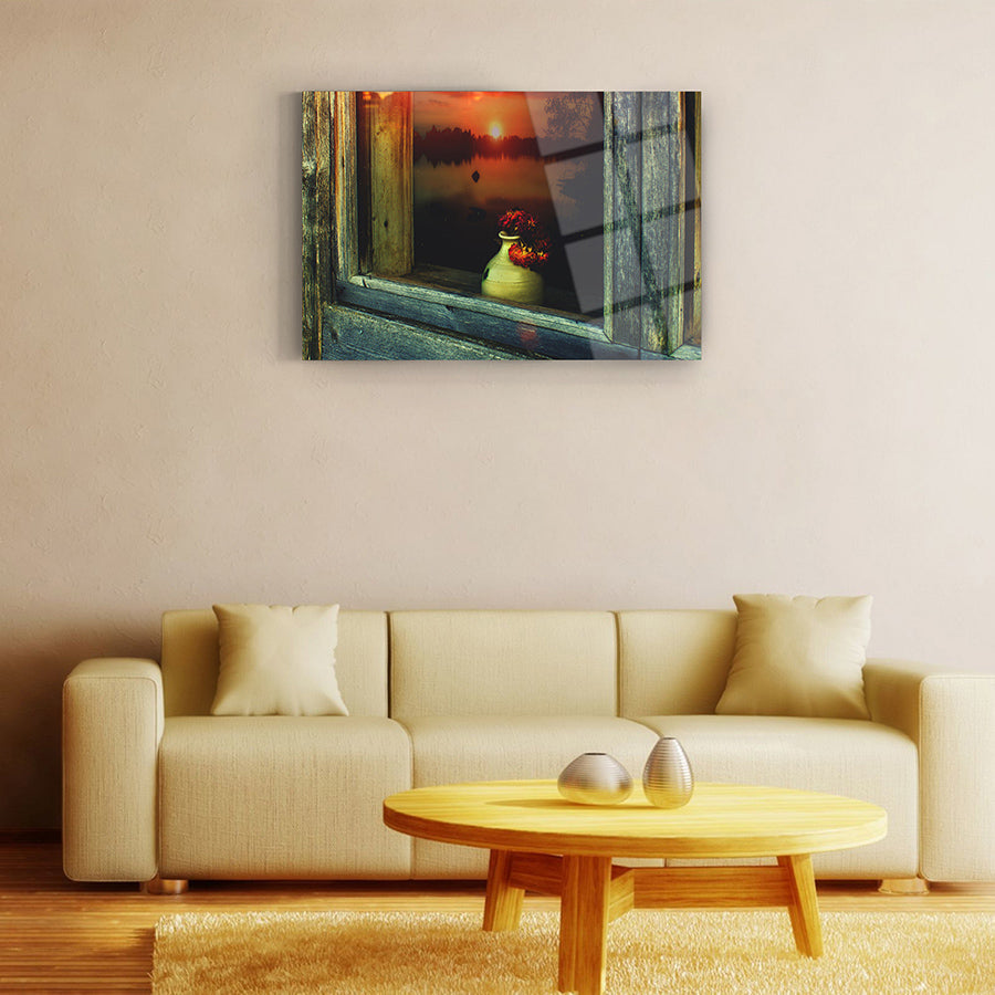 Penceredeki Vazo Cam Tablo