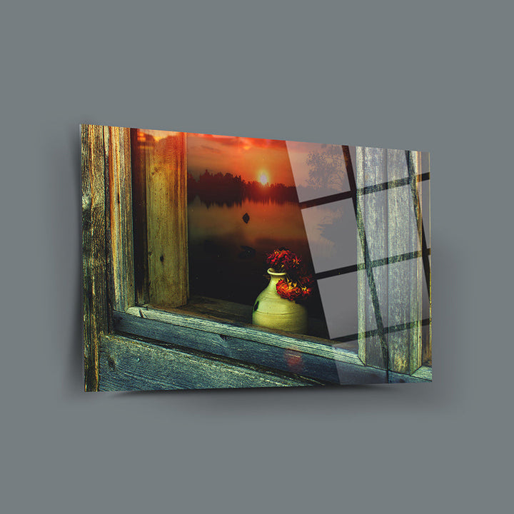 Penceredeki Vazo Cam Tablo