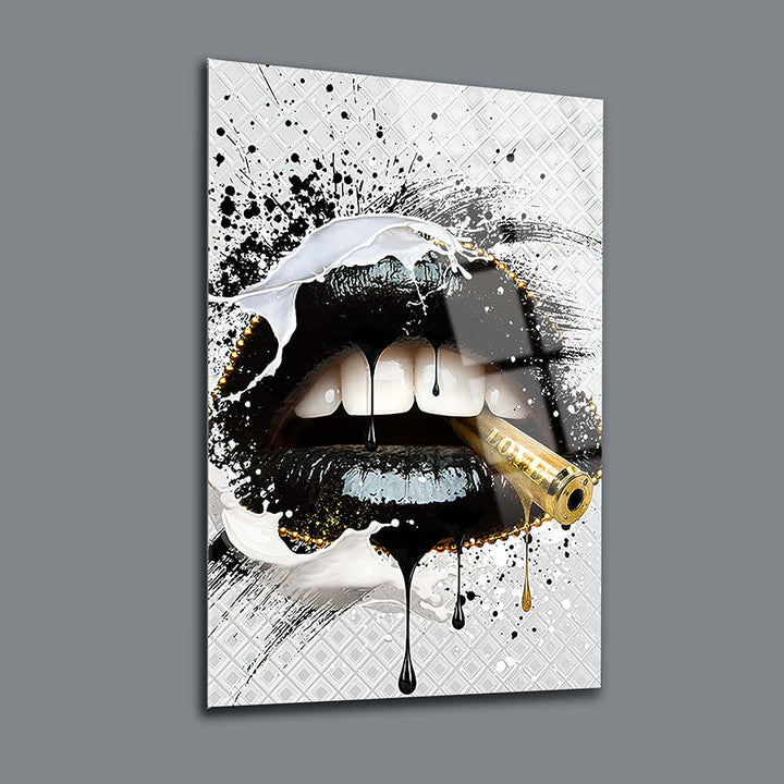 Dudak ve Kurşun Cam Tablo