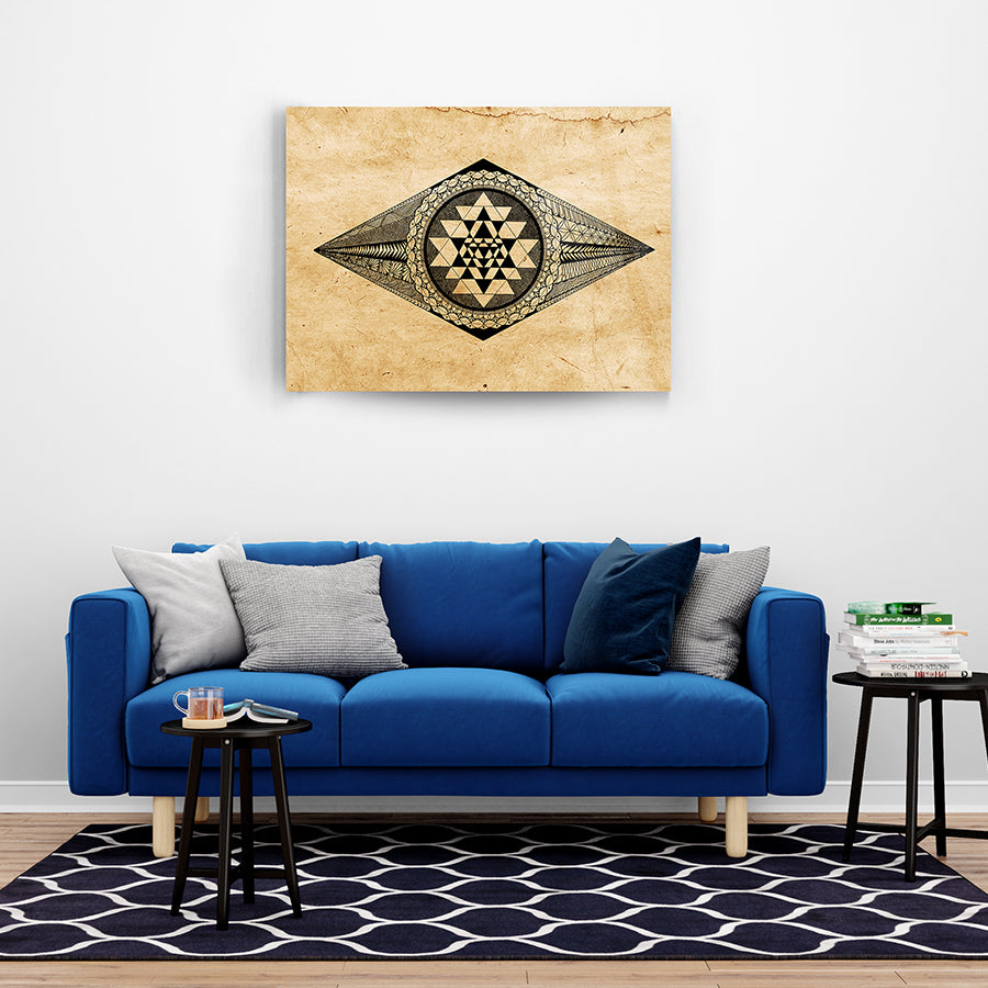 Geometrik Desen 15 Cam Tablo