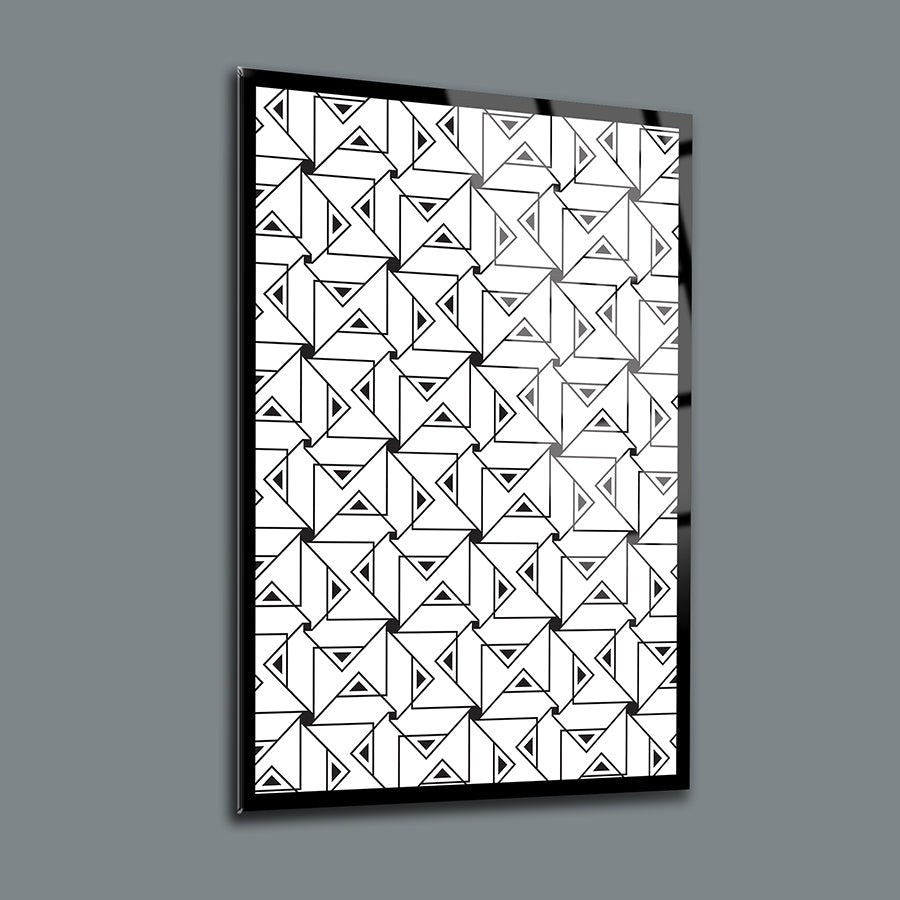 Geometrik Desen-13 3'lü Set Cam Tablo