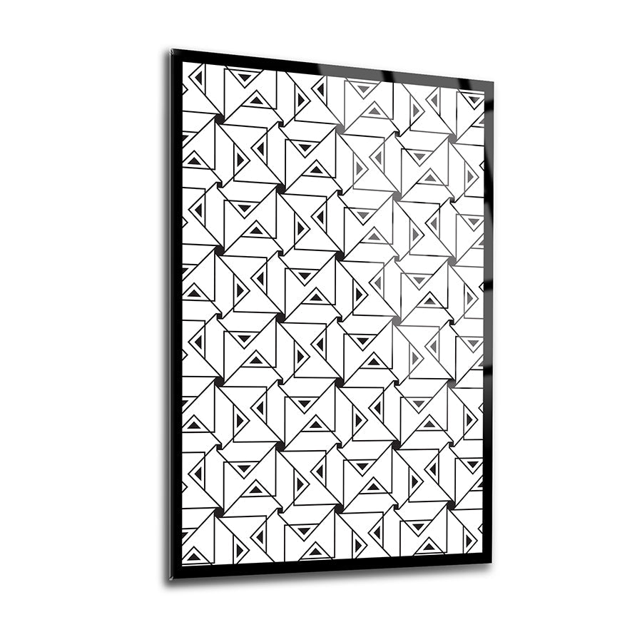 Geometrik Desen-13 3'lü Set Cam Tablo