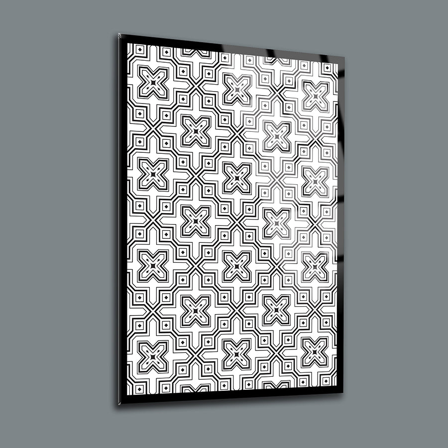 Geometrik Desen-13 3'lü Set Cam Tablo