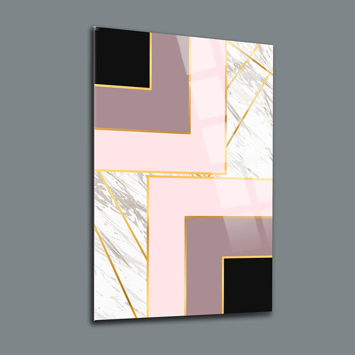 Geometrik Desen-4 3'lü Set Cam Tablo