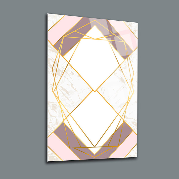 Geometrik Desen-4 3'lü Set Cam Tablo