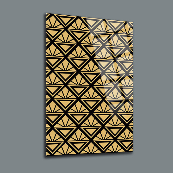 Geometrik Desen-6 3'lü Set Cam Tablo