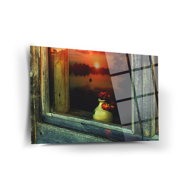 Penceredeki Vazo Cam Tablo