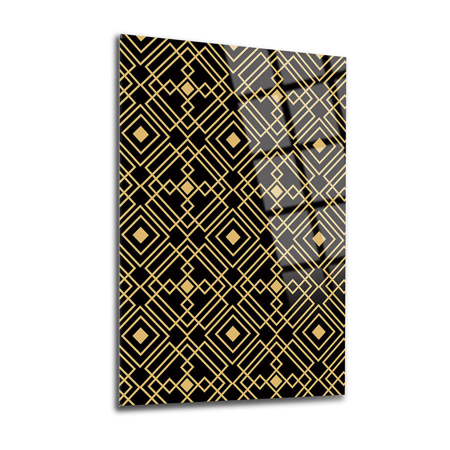 Geometrik Desen-6 3'lü Set Cam Tablo