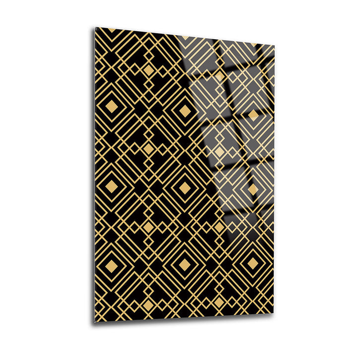 Geometrik Desen-6 3'lü Set Cam Tablo