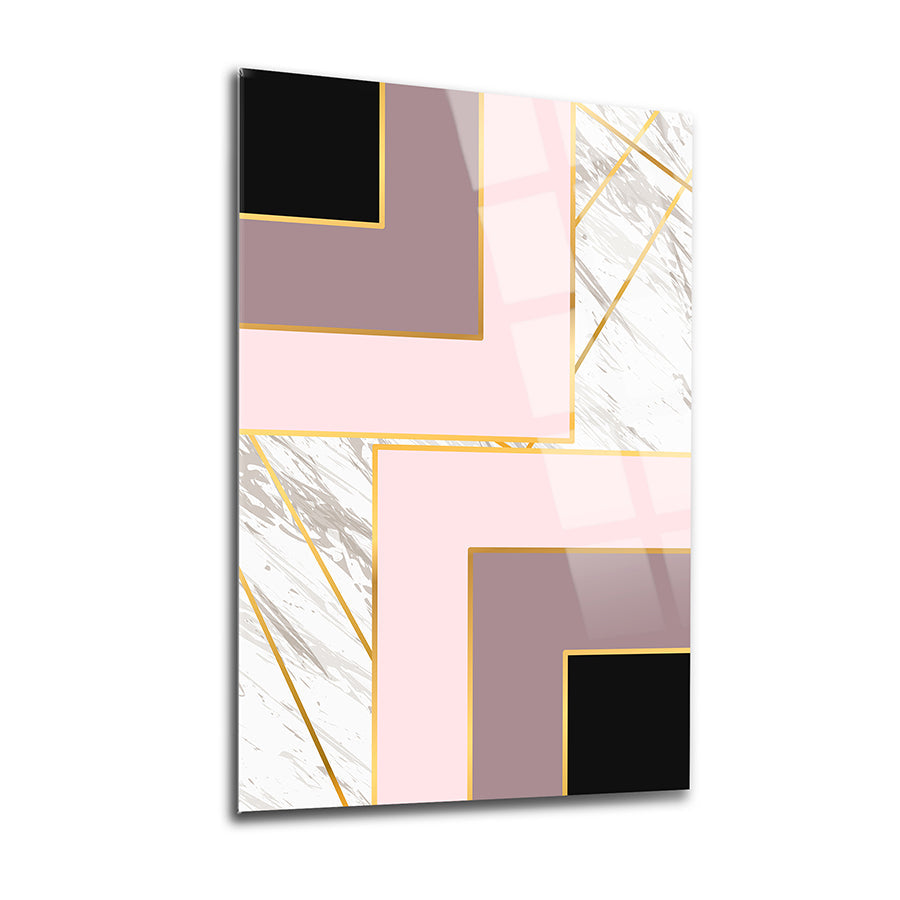 Geometrik Desen-4 3'lü Set Cam Tablo