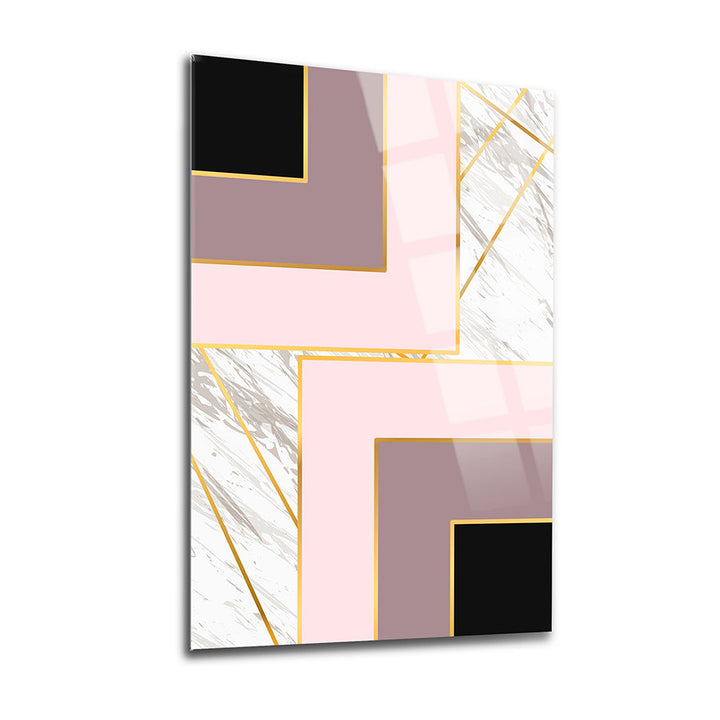 Geometrik Desen-4 3'lü Set Cam Tablo