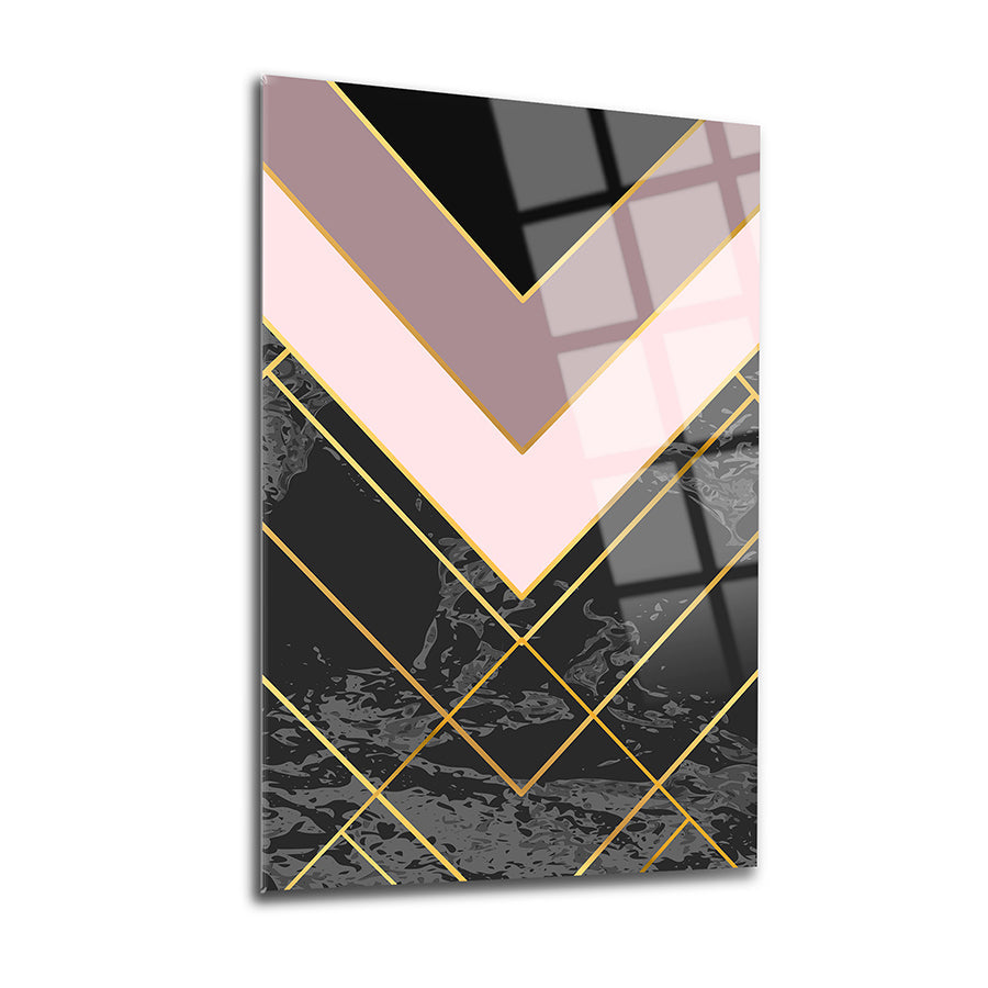 Geometrik Desen-4 3'lü Set Cam Tablo