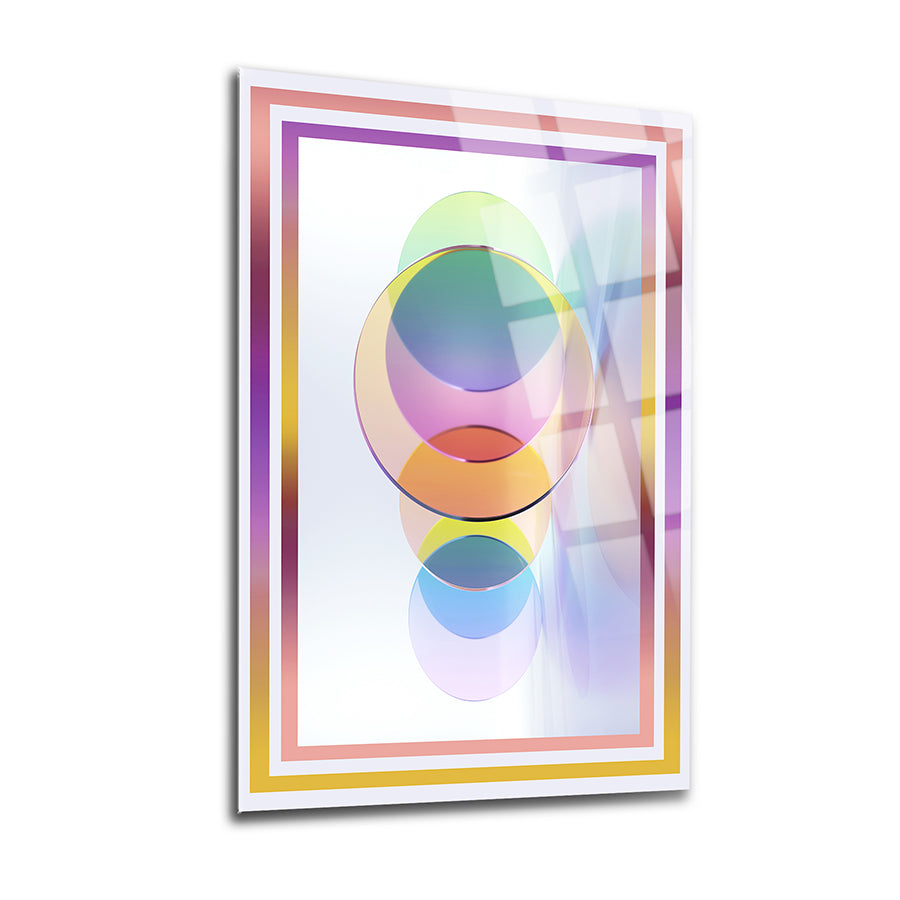 Renkli Baloncuklar Cam Tablo